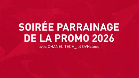 Promo 2026 : le parrainage Chanel/OVHcloud est lancé